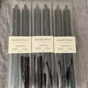 Hearth & Hand Black Unscented Candles